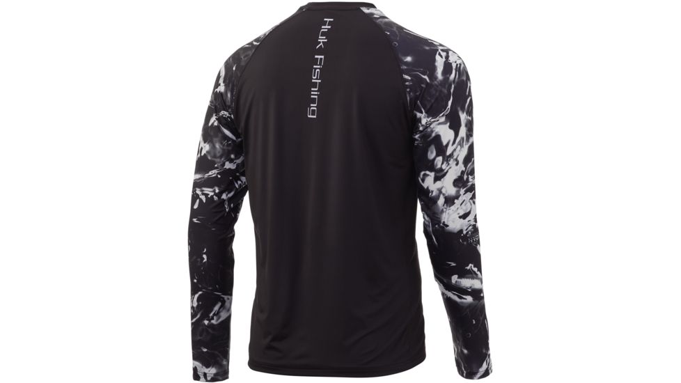 HUK Performance Fishing Mossy Oak Double Header Long Sleeve Graphic T-Shirt - Mens, Mossy Oak Hydro Blackwater, Large, H1200229-078-L