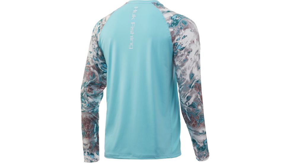 HUK Performance Fishing Mossy Oak Double Header Long Sleeve Graphic T-Shirt - Mens, Mossy Oak Hydro Shallows, Extra Large, H1200229-928-XL