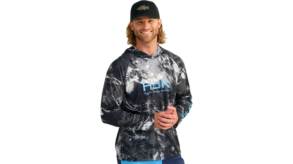 HUK Performance Fishing Mossy Oak Pursuit Hoodie - Mens, Moe Sw Midnight, Medium, H1200611-979-M