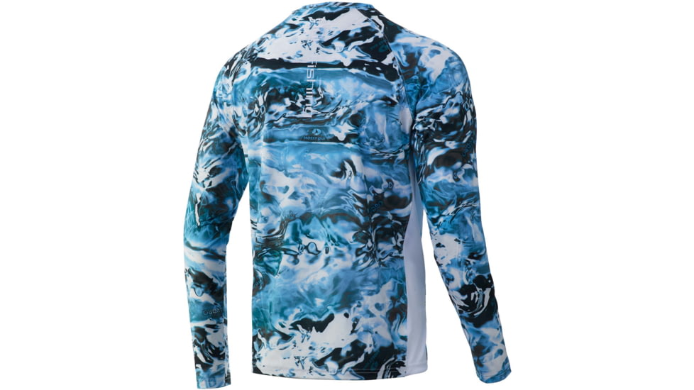 HUK Performance Fishing Mossy Oak Pursuit Long Sleeve - Mens, Mossy Oak Elements Hydro Wahoo, Medium, H1200228-935-M