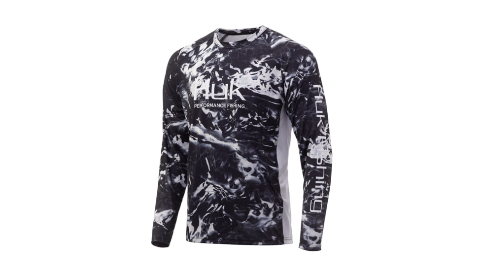 HUK Performance Fishing Mossy Oak Pursuit Long Sleeve - Mens, Mossy Oak Hydro Blackwater, Extra Large, H1200228-078-XL