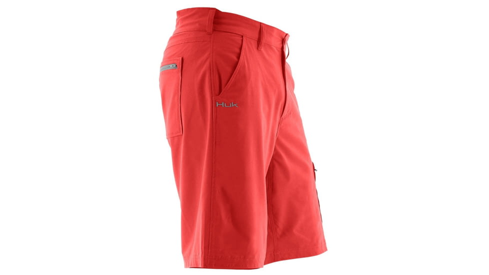 HUK Performance Fishing Next Level Shorts - Mens, Coral, Large, Inseam 10.5 in, H2000011-630-L