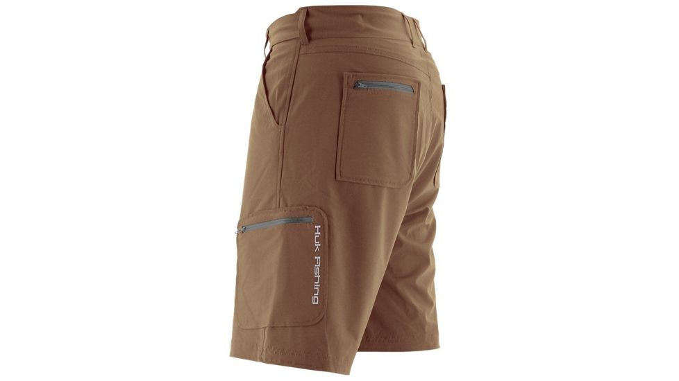 HUK Performance Fishing NXTLVL 7in Short Bottoms, Short - Men's, Bark, Extra Large, H2000040-210-XL
