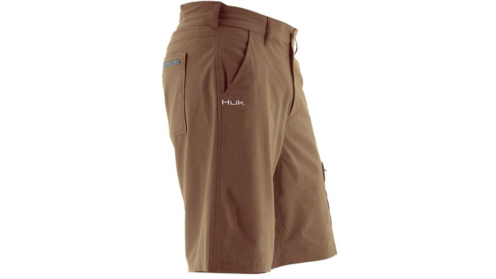 HUK Performance Fishing NXTLVL 7in Short Bottoms, Short - Men's, Bark, Extra Large, H2000040-210-XL