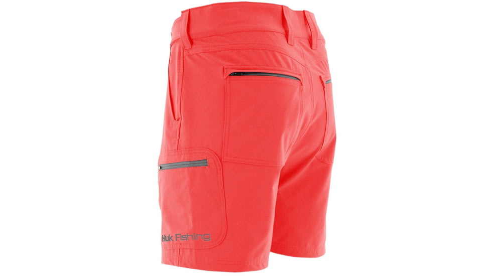 HUK Performance Fishing NXTLVL 7in Short Bottoms, Short - Men's, Coral, Large, H2000040-630-L