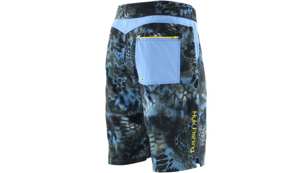 HUK Performance Fishing NXTLVL Mens Kryptek Boardshorts, Kryptek Neptune, H2000030NEPS