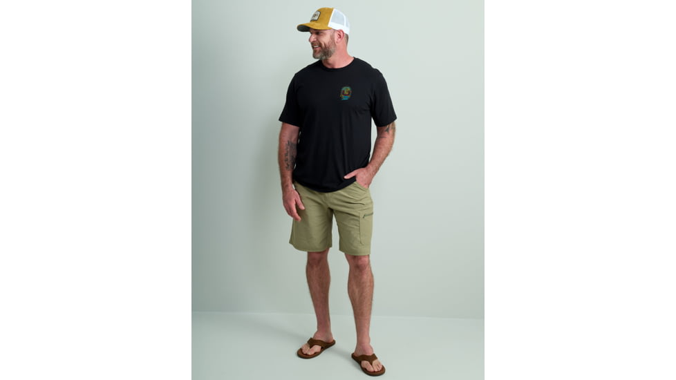 HUK Performance Fishing Oval Cast Tee - Mens, Black, 2XL, H1000521-001-XXL