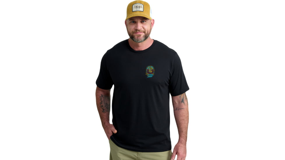 HUK Performance Fishing Oval Cast Tee - Mens, Black, 2XL, H1000521-001-XXL