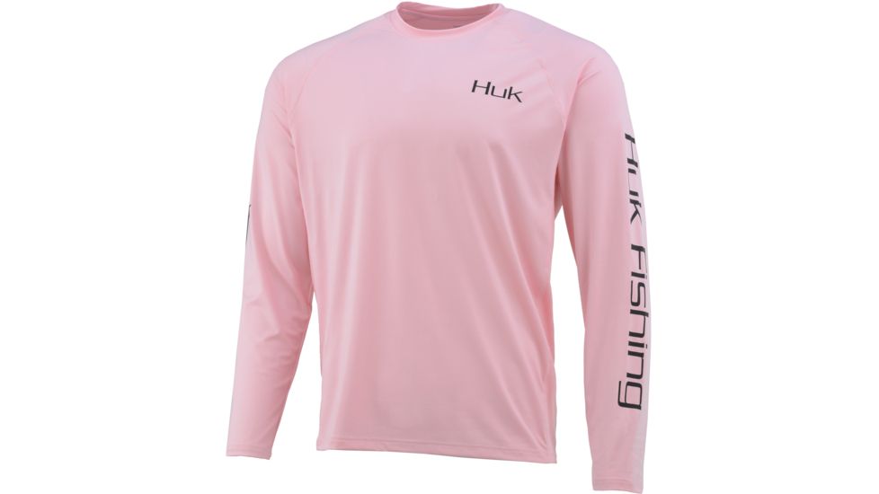 HUK Performance Fishing Pen and Ink Tarpon Long Sleeve Graphic T-Shirt - Mens, Pink Taffy, Medium, H1200219-685-M