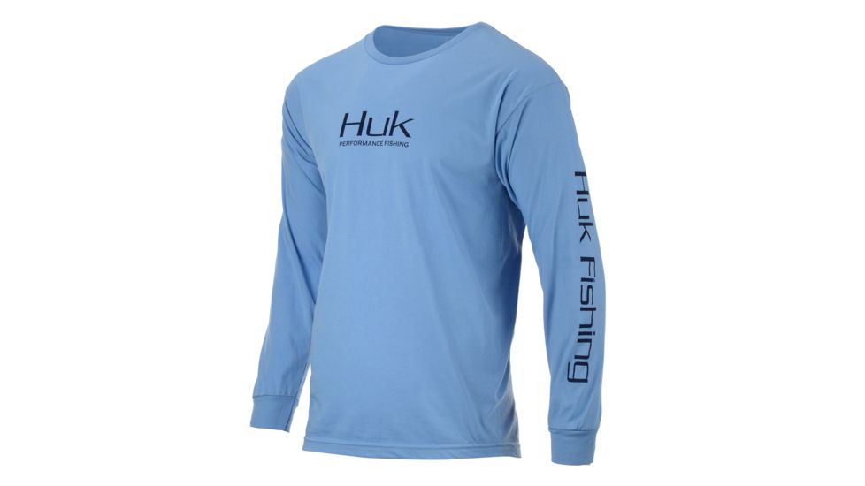 HUK Performance Fishing Performance Fishing LS Tops, Short Sleeve - Men's, Carolina Blue, Large, H1000180-420-L