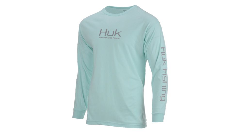 HUK Performance Fishing Performance Fishing LS Tops, Short Sleeve - Men's, Sea Foam, Large, H1000180-350-L