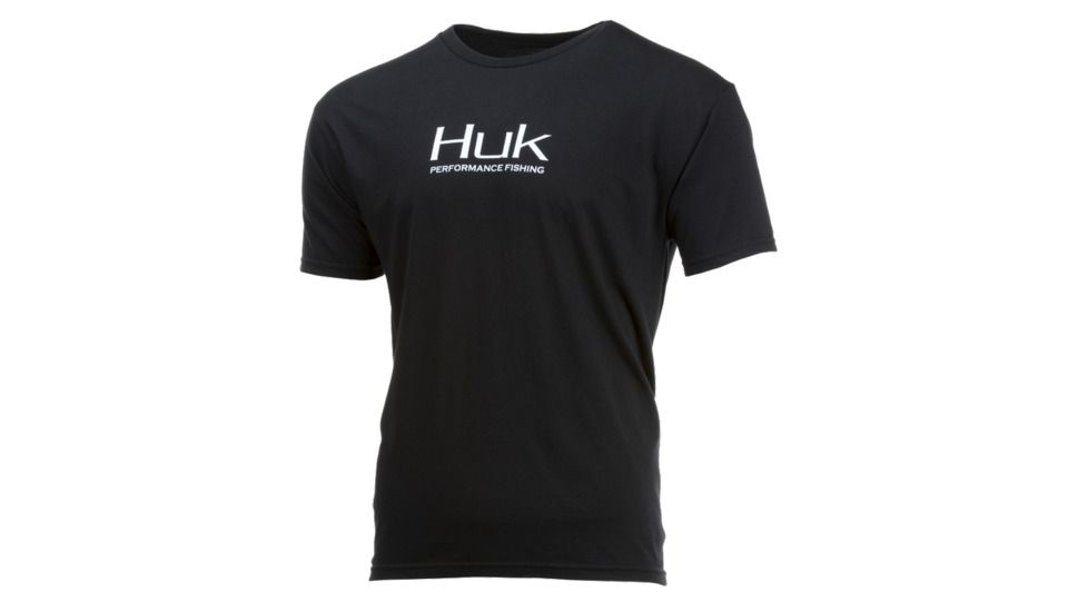 HUK Performance Fishing Performance Fishing Tops, Short Sleeve - Mens, Black, Medium, H1000176-001-M