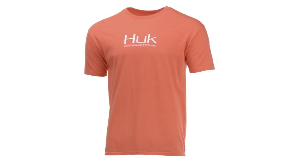HUK Performance Fishing Performance Fishing Tops, Short Sleeve - Mens, Coral, Large, H1000176-630-L