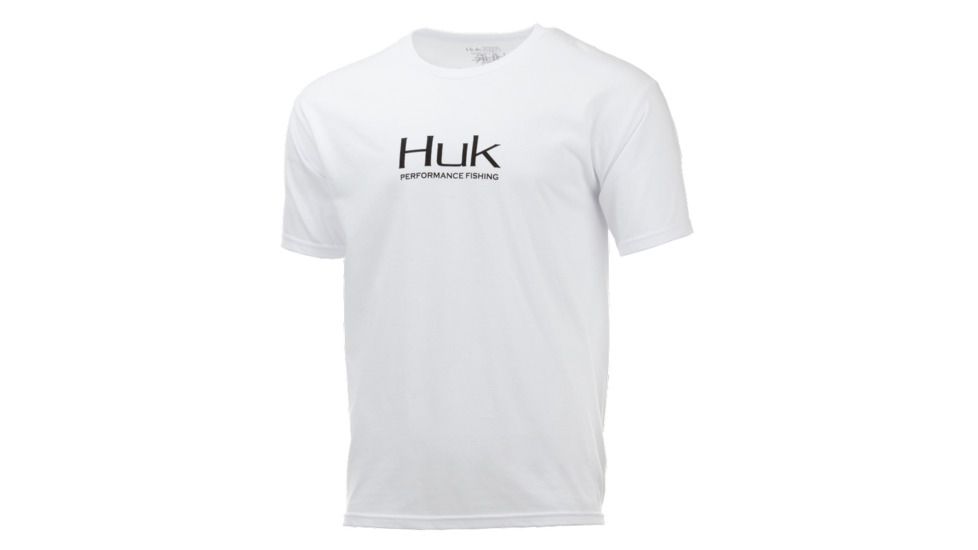 HUK Performance Fishing Performance Fishing Tops, Short Sleeve - Mens, White, Large, H1000176-100-L