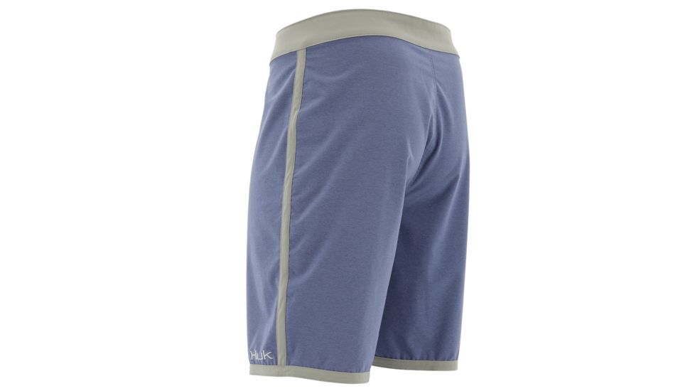HUK Performance Fishing Piped Mens Heather Boardshorts, Heather Navy, 40, H2000029HNV40