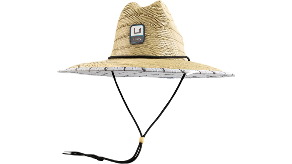 HUK Performance Fishing Printed Straw Hat - Mens, Harbor Mist, 1US, H3000510-034-1