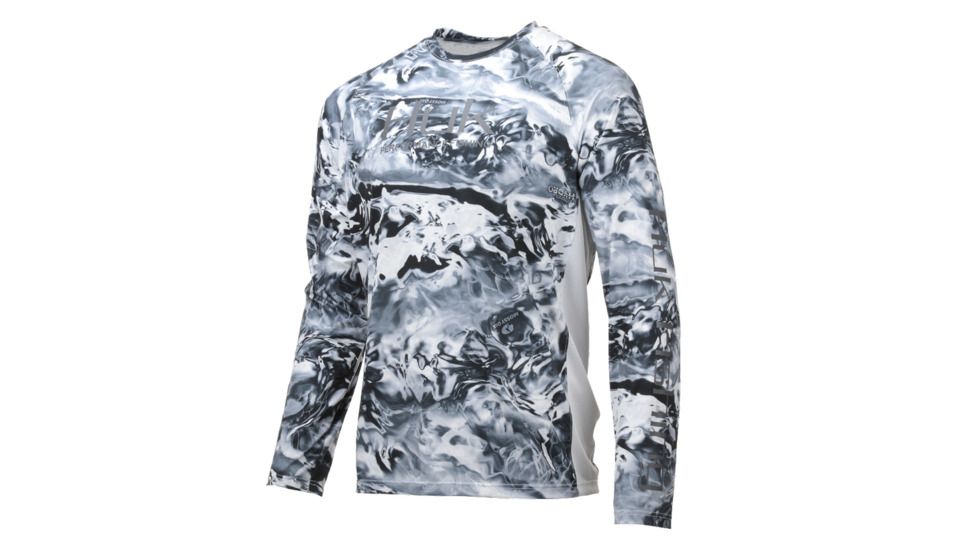 HUK Performance Fishing Pursuit Camo Vented LS Tops, Long Sleeve - Men's, Hydro Ice, 2XL, H1200154-118-XXL