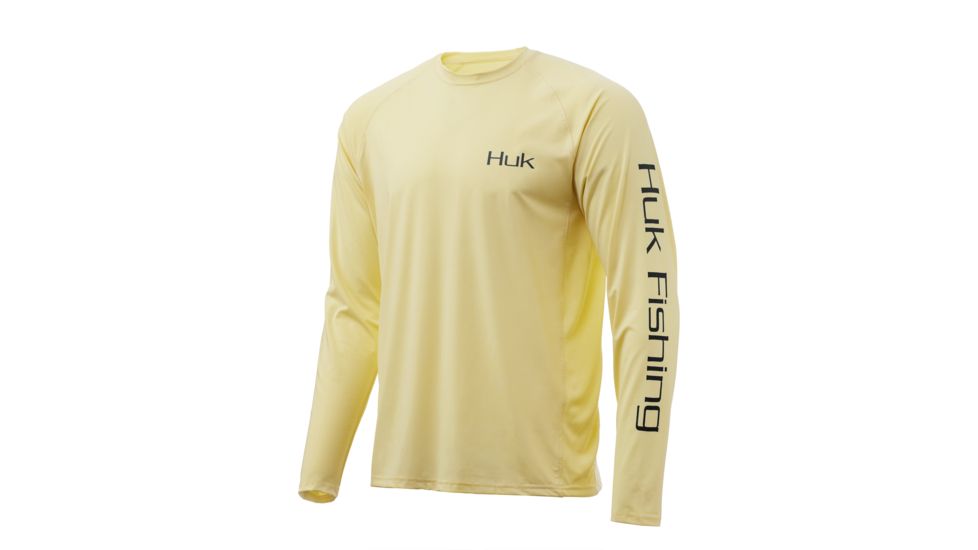 HUK Performance Fishing Pursuit Doubled Up LS Graphic T-Shirt - Mens, French Vanilla, Large, H1200209-740-L