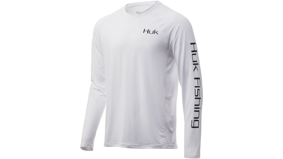 HUK Performance Fishing Pursuit Doubled Up LS Graphic T-Shirt - Mens, White, Medium, H1200209-100-M