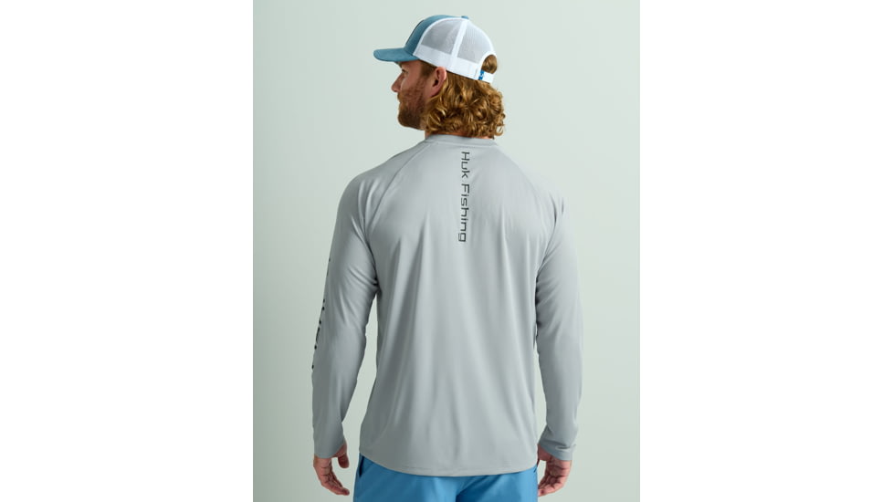HUK Performance Fishing Pursuit Graphic Crew - Mens, Harbor Mist, Extra Large, H1200630-034-XL