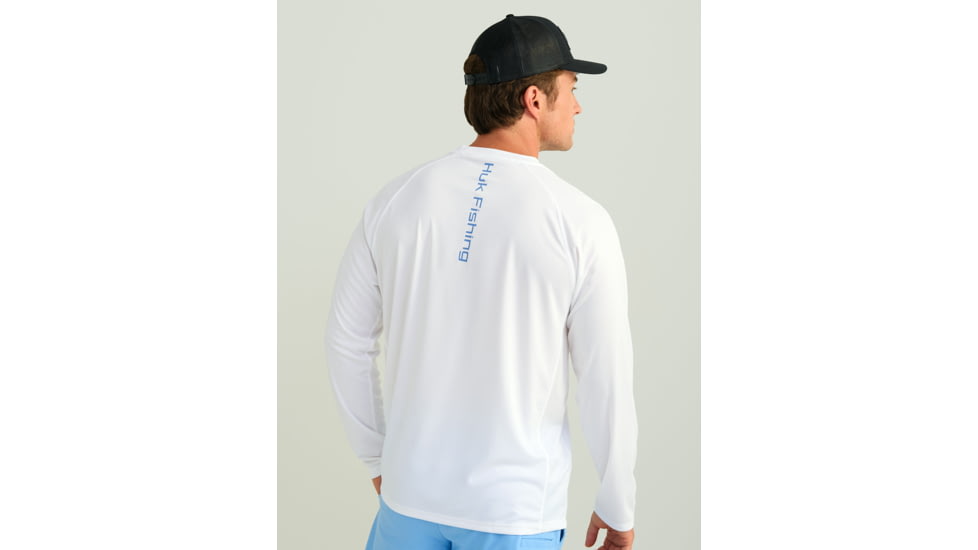 HUK Performance Fishing Pursuit Graphic Crew - Mens, White, 2XL, H1200630-100-XXL