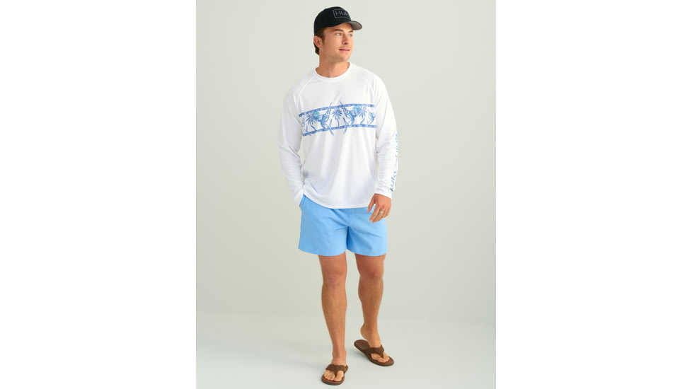 HUK Performance Fishing Pursuit Graphic Crew - Mens, White, 2XL, H1200630-100-XXL