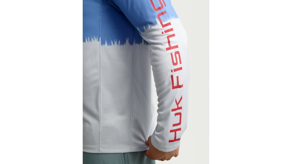 HUK Performance Fishing Pursuit Graphic Hoodie - Mens, Harbor Mist, 3XL, H1200632-034-XXXL