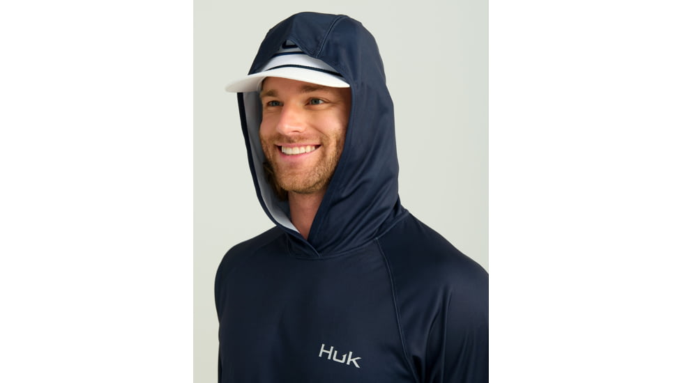 HUK Performance Fishing Pursuit Graphic Hoodie - Mens, Storm Blue, Extra Large, H1200632-394-XL