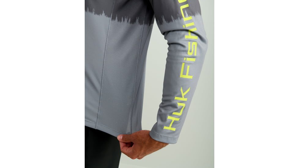 HUK Performance Fishing Pursuit Graphic Hoodie - Mens, Volcanic Ash, 3XL, H1200632-013-XXXL