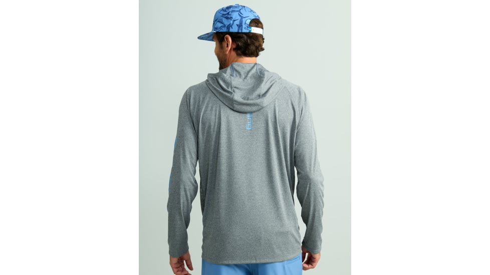 HUK Performance Fishing Pursuit Hoodie Heather - Mens, Heather Black, Medium, H1200486-003-M