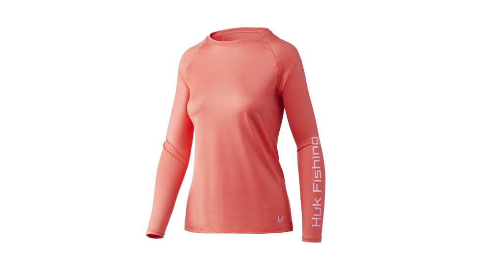 HUK Performance Fishing Pursuit Long-Sleeve Shirt - Women's, Extra Large, Hot Coral, H6120109-684-XL