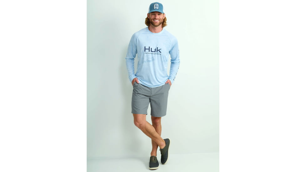 HUK Performance Fishing Pursuit Mossy Oak Printed LS Crew - Mens, Moe Cw Artic, 3XL, H1200610-943-XXXL
