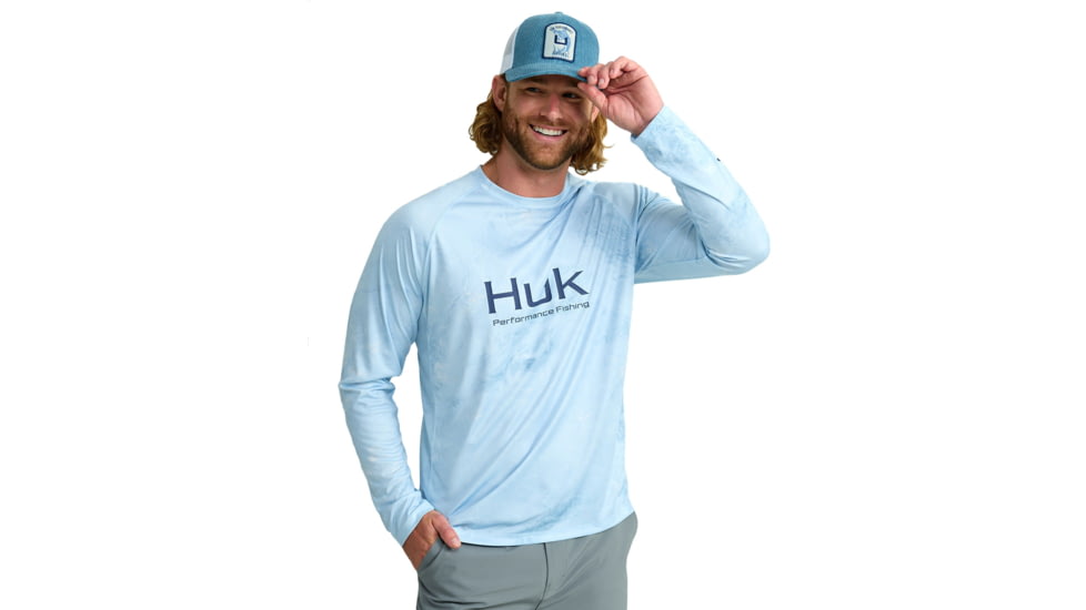 HUK Performance Fishing Pursuit Mossy Oak Printed LS Crew - Mens, Moe Cw Artic, 3XL, H1200610-943-XXXL