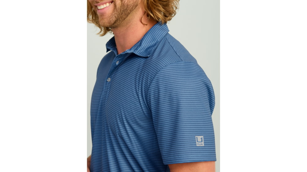 HUK Performance Fishing Pursuit Novelty Polo - Mens, Quiet Harbor, Small, H1200633-445-S