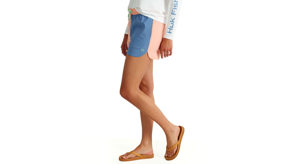 HUK Performance Fishing Pursuit Volley Segment Short - Womens, Peach Nectar, M, H6200065-824-M