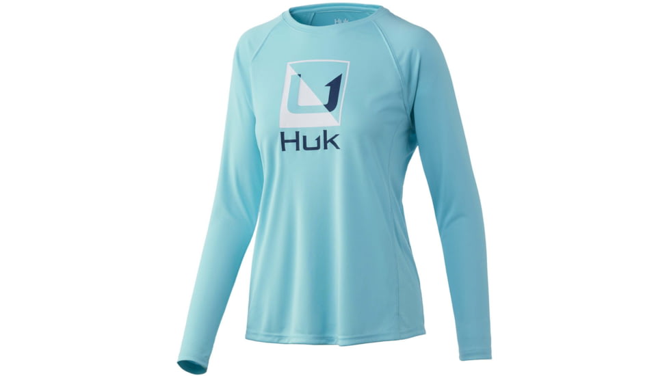 HUK Performance Fishing Reflection Pursuit Long-Sleeve Shirt - Womens, Large, Blue Radiance, H6120114-444-L