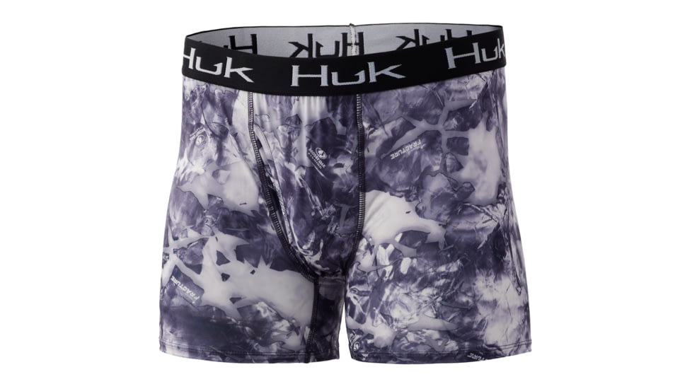 HUK Performance Fishing Running Lakes Boxer Brief - Men's, Overcast Grey, M, H5000035-032-M