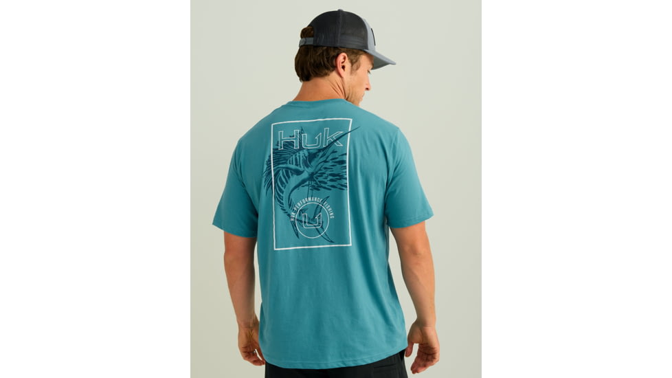 HUK Performance Fishing Sail Away Tee - Mens, Storm Blue, Large, H1000519-394-L