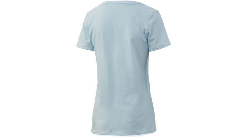 HUK Performance Fishing Script V-Neck Tee - Womens, Seafoam, Extra Large, H6100039-350-XL