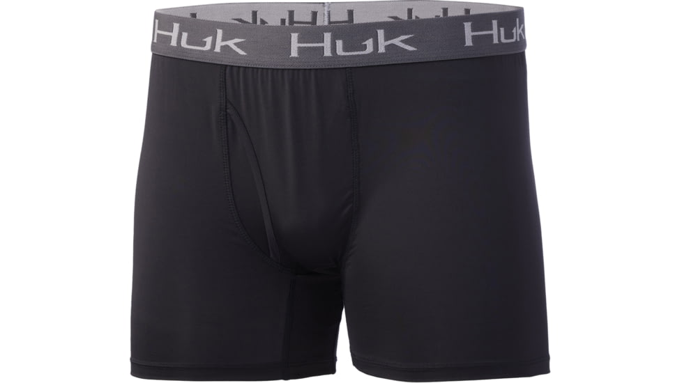HUK Performance Fishing Solid Boxer Brief - Men's, Black, Medium, H5000037-001-M