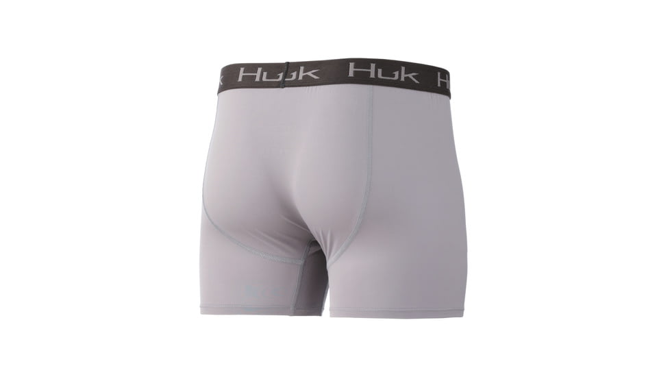 HUK Performance Fishing Solid Boxer Brief - Men's, Overcast Grey, Medium, H5000037-032-M