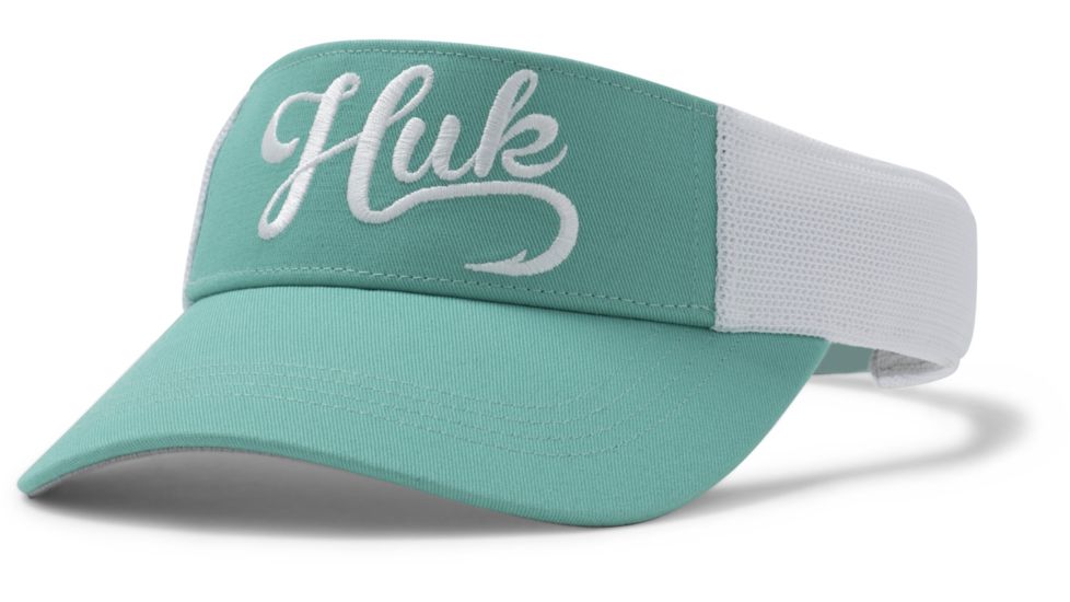 HUK Performance Fishing Split Shot Visor Cap - Womens, Bright Teal, One Size, H6300013-442-1