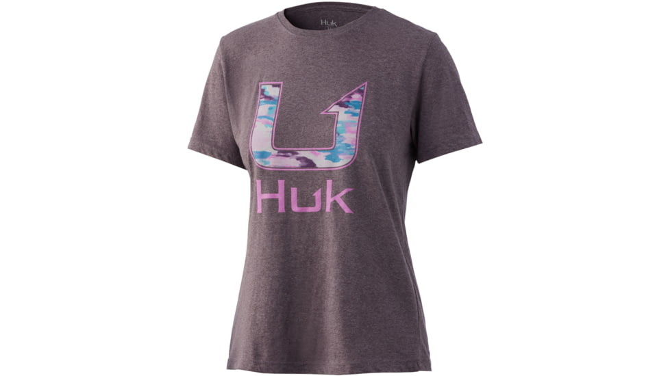 HUK Performance Fishing Style T-Shirt - Womens, Small, Blackberry Heather, H6100075-505-S