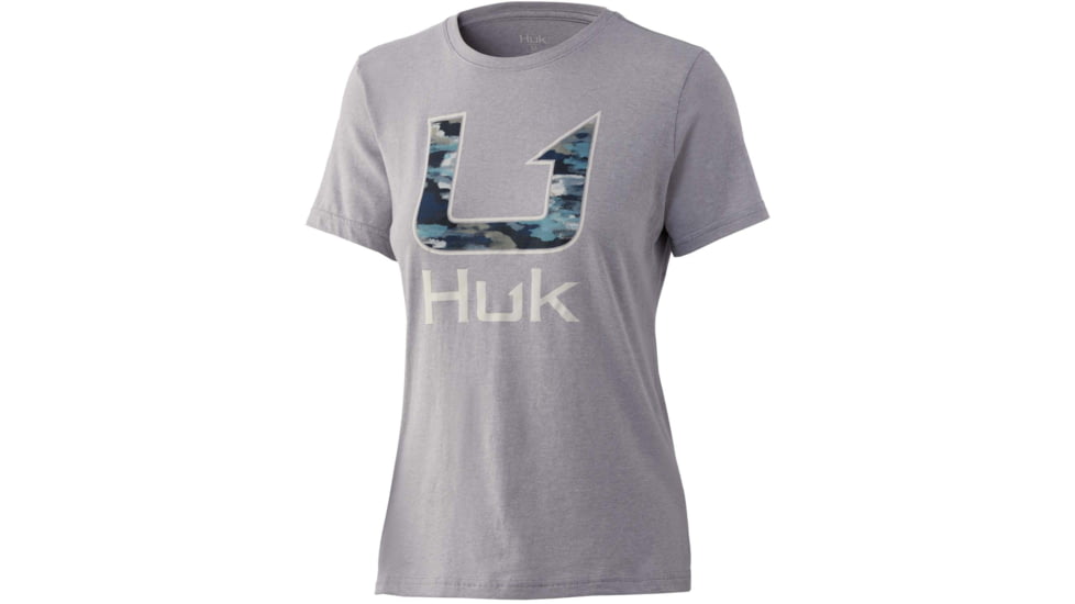 HUK Performance Fishing Style T-Shirt - Womens, Large, Grey Heather, H6100075-089-L