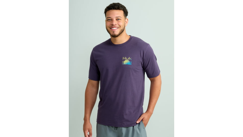 HUK Performance Fishing Sunsirse Stripe Tee - Mens, Mysterioso, 2XL, H1000516-508-XXL