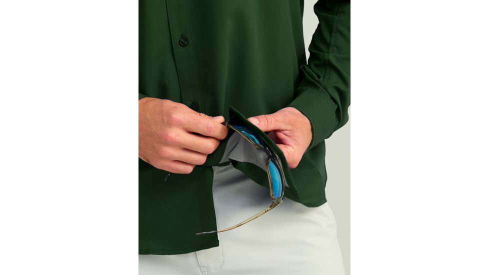 HUK Performance Fishing Tide Point Long Sleeve Shirt - Mens, Cypress Landing, 2XL, H1500172-377-XXL