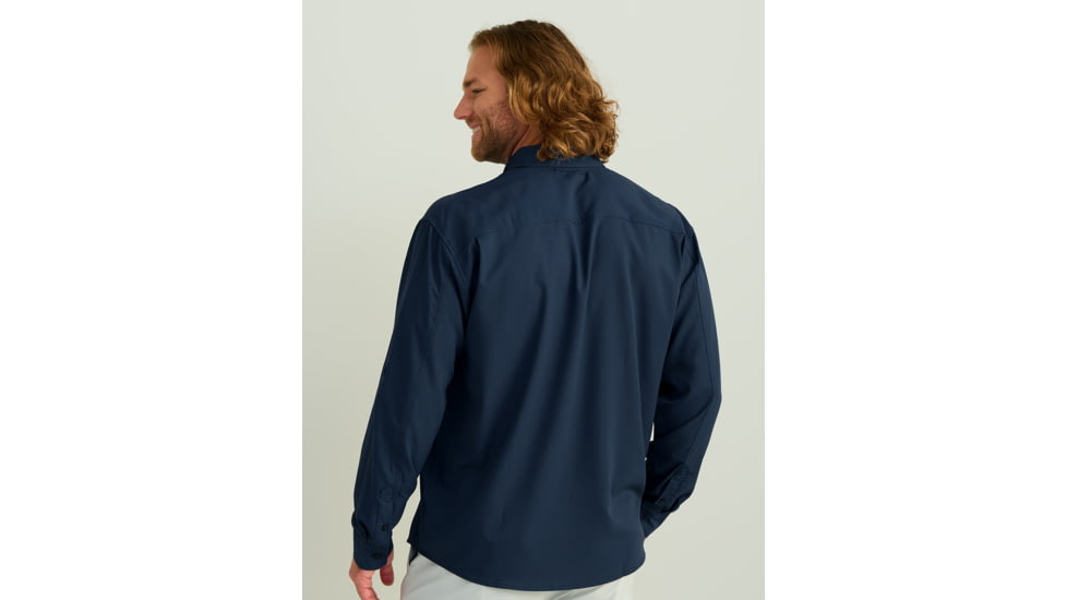 HUK Performance Fishing Tide Point Long Sleeve Shirt - Mens, Naval Academy, Small, H1500172-413-S