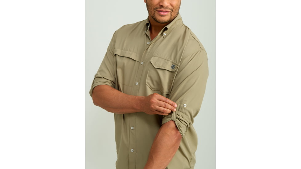 HUK Performance Fishing Tide Point Long Sleeve Shirt - Mens, Overland Trek, Large, H1500172-319-L