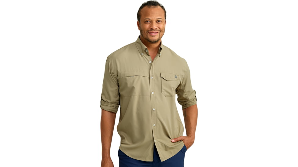 HUK Performance Fishing Tide Point Long Sleeve Shirt - Mens, Overland Trek, Large, H1500172-319-L