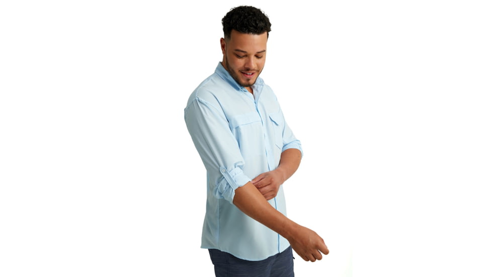 HUK Performance Fishing Tide Point LS Shirt - Mens, Ice Water, Medium, H1500172-476-M